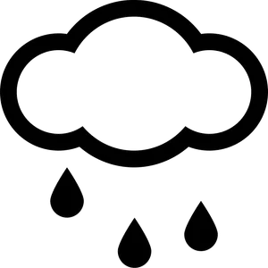 Rain Cloud Icon PNG Image