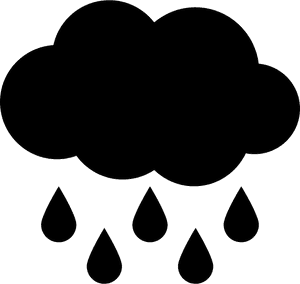 Computer Icons Cloud Storm Rain Vector Graphics - Black Cloud Rain Png, Transparent Png PNG image with transparent background