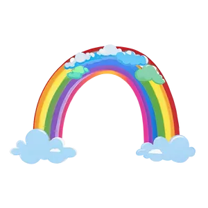 Rainbow Arc With Clouds Png Mqn PNG Image