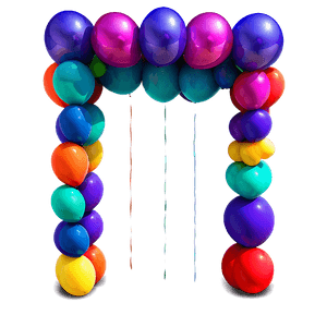 Rainbow Balloon Arch Setup PNG ifi31 PNG