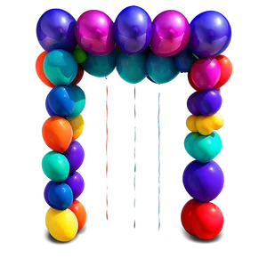 Rainbow Balloon Arch Setup Png Ifi31 PNG Image