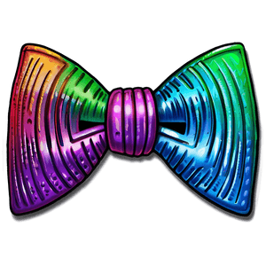 Rainbow Bow Tie Art PNG jru3 PNG