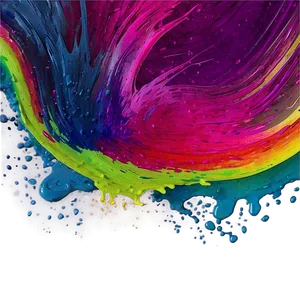 Rainbow Brushstroke Background Png Qax PNG Image