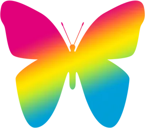 Rainbow Butterfly Graphic PNG Image