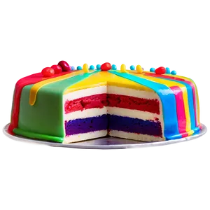 Rainbow Cake Emoji Png Wmx83 PNG Image