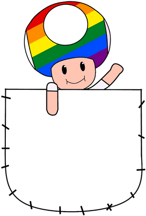 Rainbow Cap Smiling Cartoon Character PNG image with transparent background