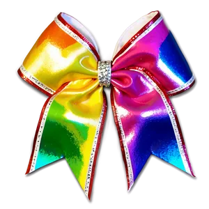 Rainbow Cheer Bow Png Wfu18 PNG Image