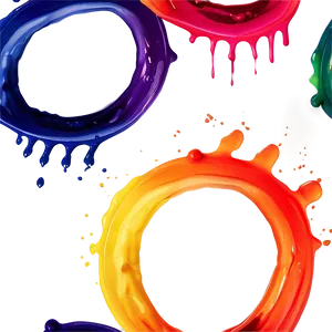 Rainbow Circle Ink Splash Png 06262024 PNG Image