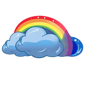 Rainbow Cloud Cute Png Nuu PNG Image