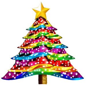 Rainbow Colored Arbol De Navidad Png Yxk PNG Image