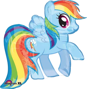 Rainbow Dash Balloon My Little Pony PNG Image