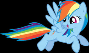 Rainbow Dash Flying - My Little Pony Rainbow Dash Flying, HD Png Download PNG image with transparent background