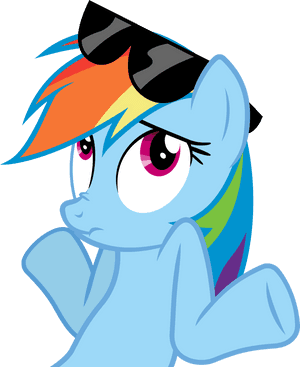 Mlp Rainbow Dash Shrug , Png Download - Rainbow Dash Don T Know, Transparent Png PNG image with transparent background