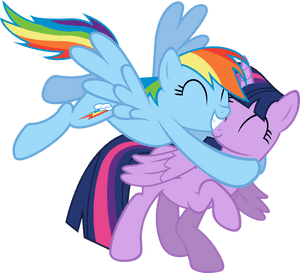My Little Pony Rainbow Dash And Twilight, HD Png Download PNG