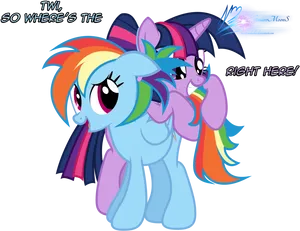 Rainbow Dashand Twilight Sparkle Friendship PNG Image