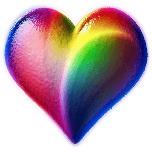 Rainbow Heart Art PNG fvm PNG with transparent background