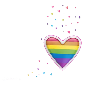 Rainbow Heart Button Png Xpt74 PNG Image