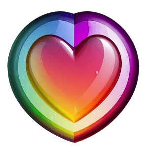 Rainbow Heart Emoji PNG 06252024 PNG with transparent background