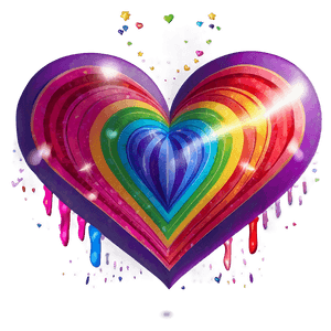 Rainbow Heart Illustration PNG uyu PNG with transparent background