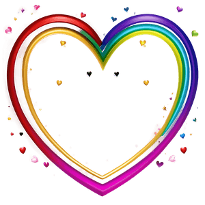 Rainbow Heart Outline PNG 55 PNG with transparent background