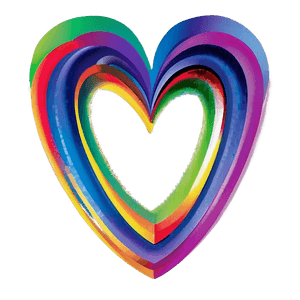 Rainbow Heart Pattern PNG 06252024 PNG with transparent background