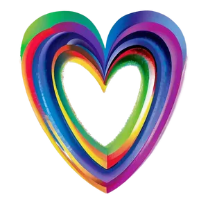 Rainbow Heart Pattern Png 06252024 PNG Image