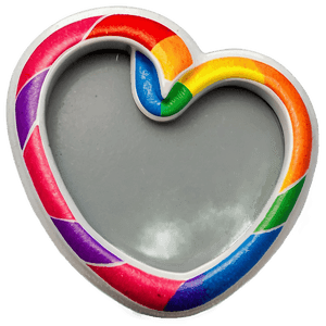 Rainbow Heart Sticker PNG 05252024 PNG with transparent background