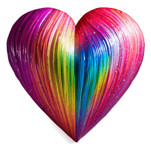 Rainbow Heart Sticker PNG 05252024 PNG with transparent background