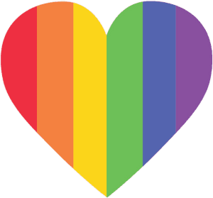 Rainbow Heart Symbol L G B T Q Representation PNG image with transparent background