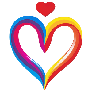Rainbow Heart Symbol PNG 06252024 PNG with transparent background