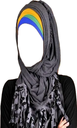 Rainbow Hijab Concept Art PNG Image