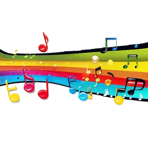 Rainbow Music Notes Png 18 PNG Image