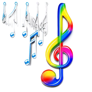 Rainbow Music Notes Png 33 PNG Image