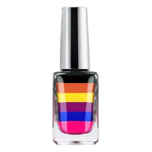 Rainbow Nail Polish Bottle Png Wek7 PNG Image