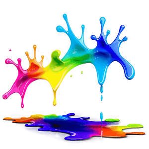 Rainbow Paint Splash PNG ffd PNG
