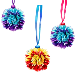 Rainbow Pom Poms Png Yyt44 PNG Image