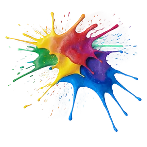 Rainbow Spray Paint Splatter Png Obj42 PNG Image