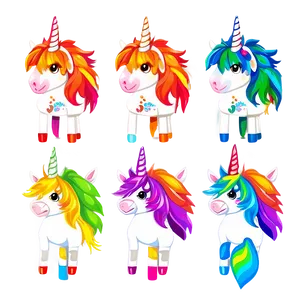 Rainbow Unicorn Clipart Png 67 PNG Image