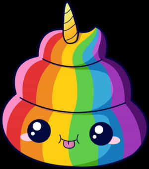Rainbow Mq Unicorn Emoji Emojis Kawaii - Poop Emoji Png PNG