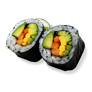 Rainbow Vegetarian Sushi Roll Png Xkk66 PNG Image