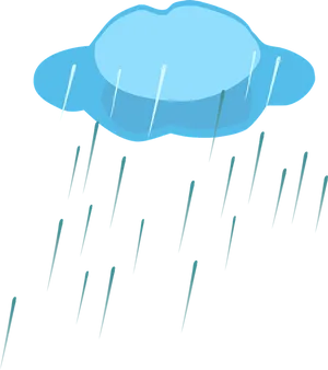 Rainy Cloud Cartoon Illustration PNG Image