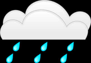 Rainy Cloud Clipart PNG with transparent background