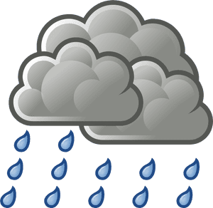 Showering Clipart Cloudy Rain, Showering Cloudy Rain - Clipart Thunderstorm, HD Png Download PNG image with transparent background
