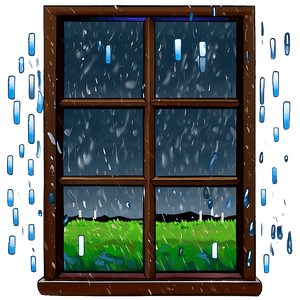 Rainy Day Window Scene PNG 11 PNG image with transparent background