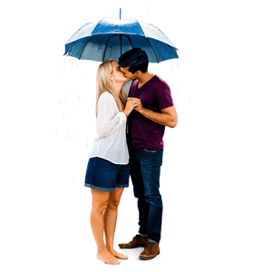 Rainy Kiss PNG gai35 PNG image with transparent background