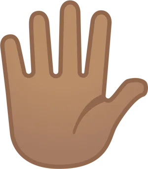 Raised Hand Emoji Illustration PNG Image