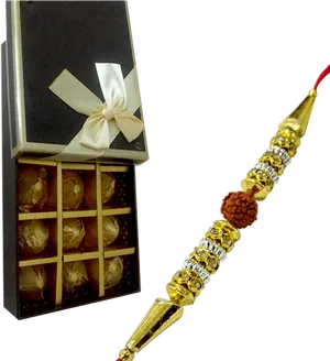 Rakhiwith Chocolates Gift Set PNG Image