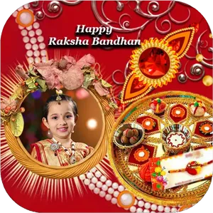 Raksha Bandhan Celebration Greeting PNG Image