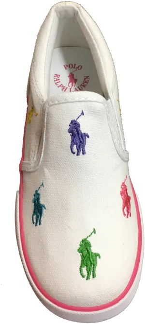 Ralph Lauren Multi Color Pony Sneaker PNG Image