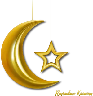 Ramadan Kareem Crescentand Star PNG Image